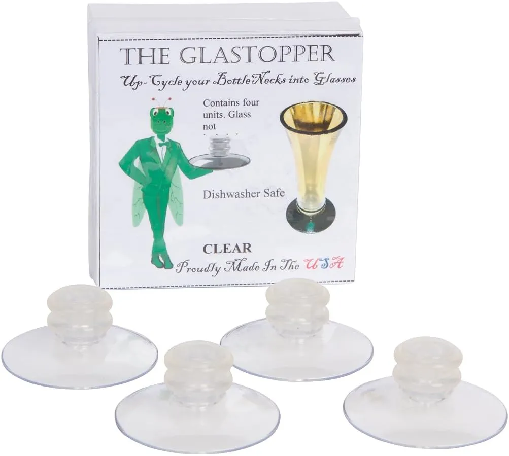 Glastoppers para convertir cuellos de botellas en vasos tequileros reciclados