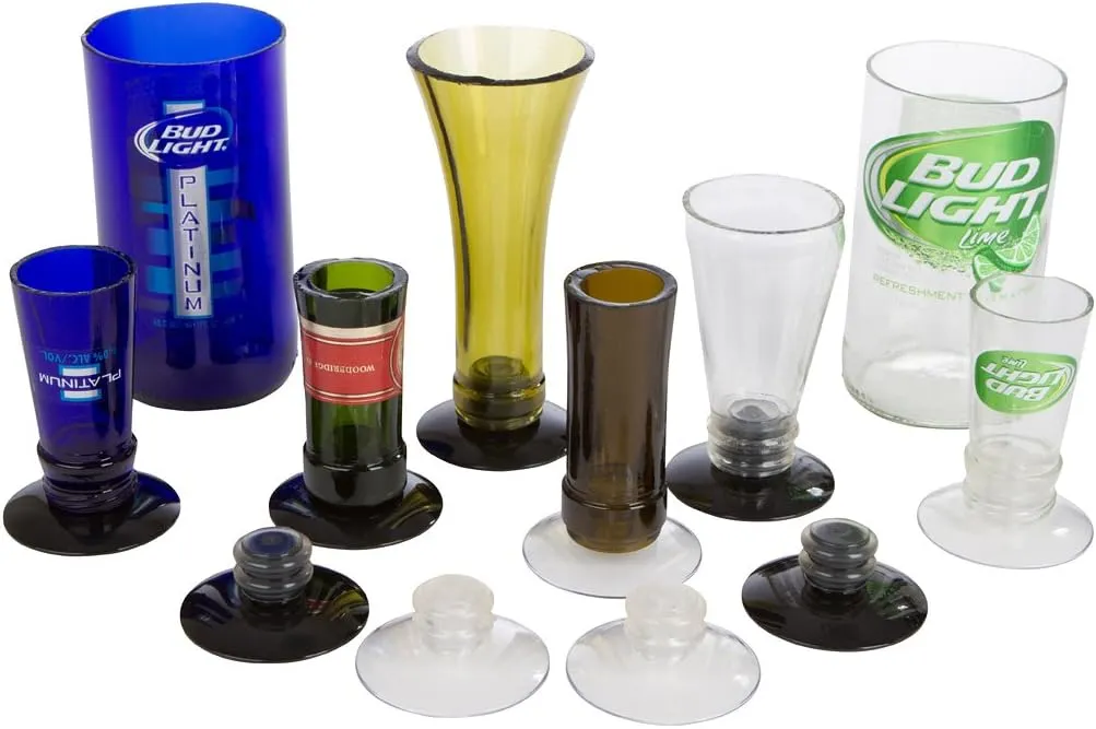 Glastoppers para convertir cuellos de botellas en vasos tequileros reciclados