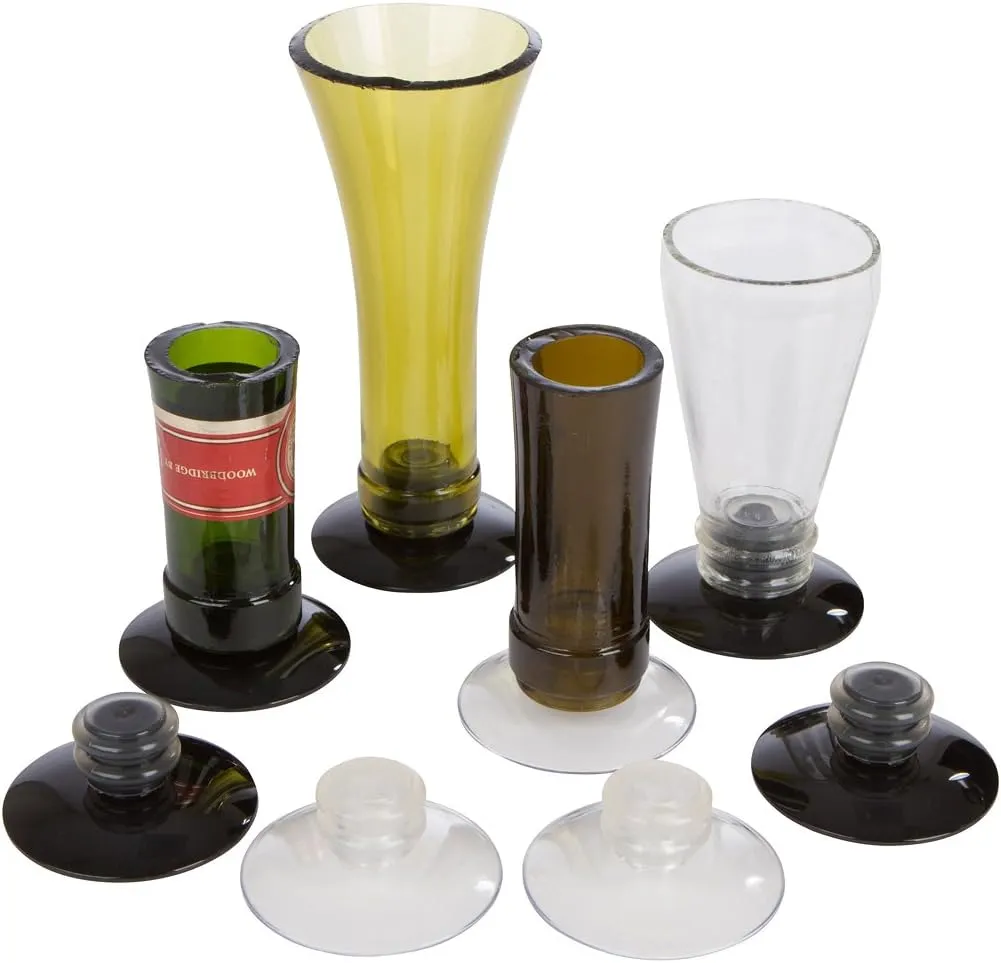 Glastoppers para convertir cuellos de botellas en vasos tequileros reciclados