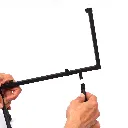 Base / Soporte / Exhibidor Cuadrada de Metal para Vitrales y Vitrofusión