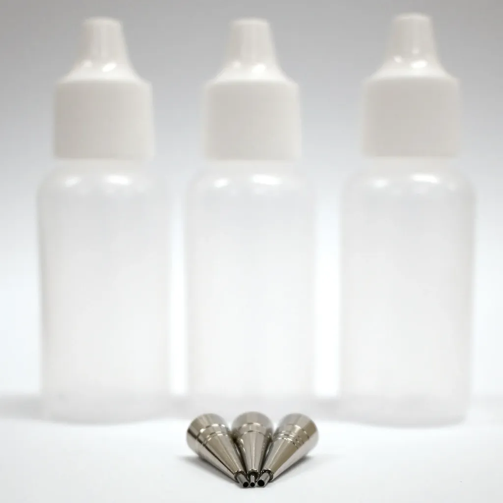 Botellas de Aplicación con Punta Metálica para Vitrofusión