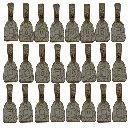 Colgantes (Bails) Florales Chapados en Hematita para Dijes de Joyeria en Vitrofusion- 24pzas