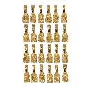 Colgantes (Bails) Florales Chapados en Oro para Dijes de Joyeria en Vitrofusion - 24pzas