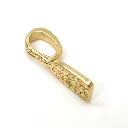 Colgantes (Bails) Florales Chapados en Oro para Dijes de Joyeria en Vitrofusion - 24pzas