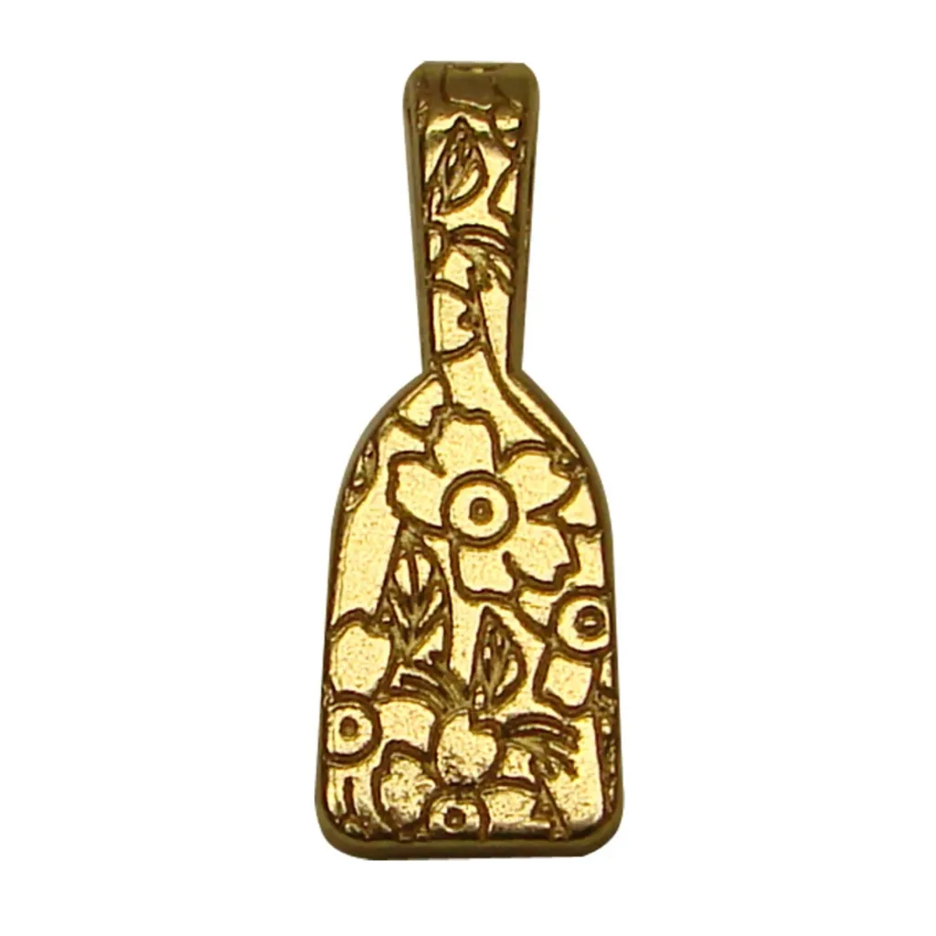Colgantes (Bails) Florales Chapados en Oro para Dijes de Joyeria en Vitrofusion - 24pzas