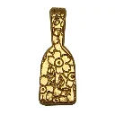 Colgantes (Bails) Florales Chapados en Oro para Dijes de Joyeria en Vitrofusion - 24pzas