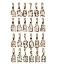 Colgantes (Bails) Florales Chapados en Plata para Dijes de Joyeria en Vitrofusion - 24pzas