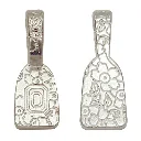 Colgantes (Bails) Florales Chapados en Plata para Dijes de Joyeria en Vitrofusion - 24pzas