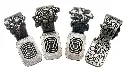 Colgantes (Bails) Artísticos Florales Plata Antigua - 12pzas para Dijes de Joyeria en Vitrofusion