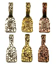 Combo (Bails) Colgantes Florales Acabado Antiguo para Joyeria en Vitrofusion 24 pzas (Plata, Latón y Cobre)