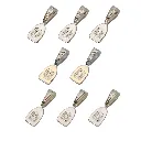 Variedad de Colgantes (Bails) para Joyeria en Vitrofusion Chicos Chapados en Plata - 8pzas