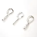Variedad de Colgantes (Bails) para Joyeria en Vitrofusion Chicos Chapados en Plata - 8pzas