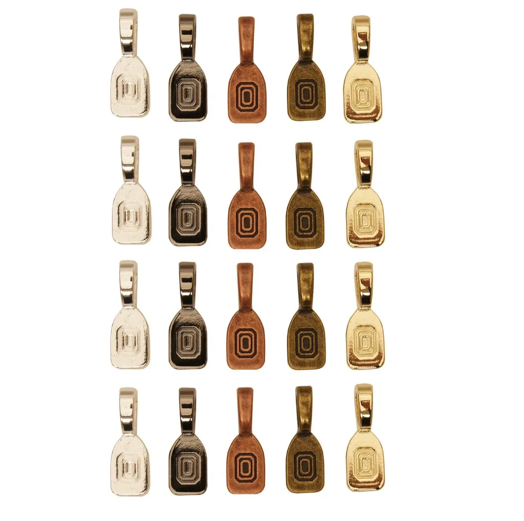 Variedad de Colgantes (Bails) para Dijes de Joyeria en Vitrofusion - 20pzas