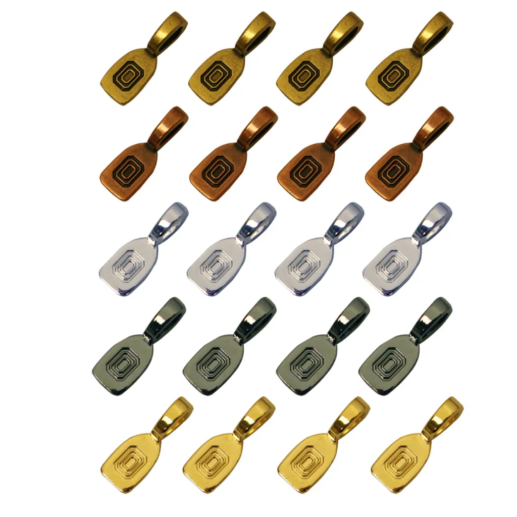 Variedad de Colgantes (Bails) para Dijes de Joyeria en Vitrofusion - 20pzas