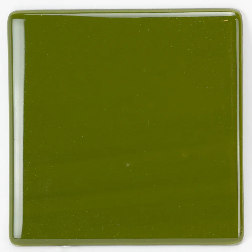 60-782-F Vidrio Oceanside Verde Oliva Opalescente Fusionable - 96 COE para Vitrales, Vitromosaico y Vitrofusion