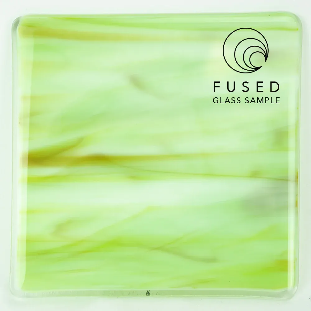 621-7S-F Vidrio Oceanside Ámbar, Verde/Blanco Fusionable - 96 COE para Vitrales, Vitromosaico y Vitrofusion