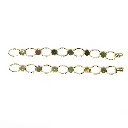 Brazalete Eslabones Martillados Chapado en Oro - 2pzas para Joyería en Vidrio