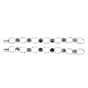 Brazalete Eslabones Martillados Chapado en Plata - 2pzas para Joyería en Vitrofusión
