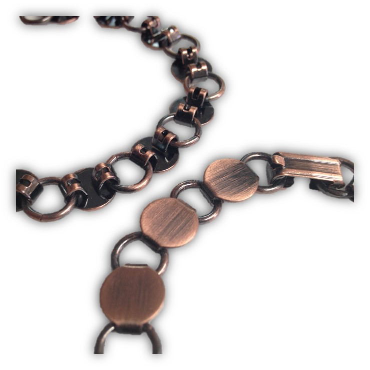 Brazalete de Discos Cobre Antiguo - 2pzas para Joyería en Vitrofusión