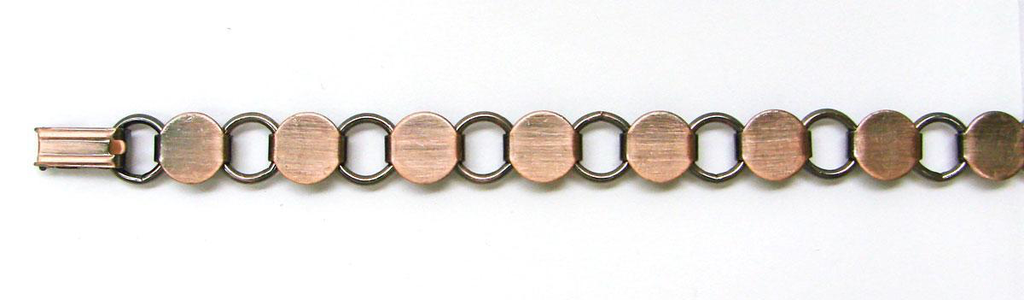 Brazalete de Discos Cobre Antiguo - 2pzas para Joyería en Vitrofusión