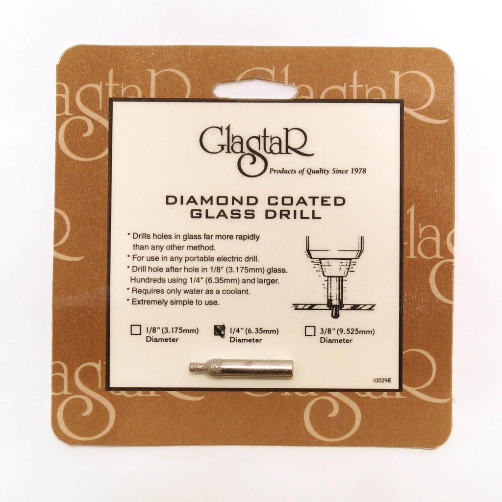 Broca Diamantada Glastar 1/4" para Vidrio