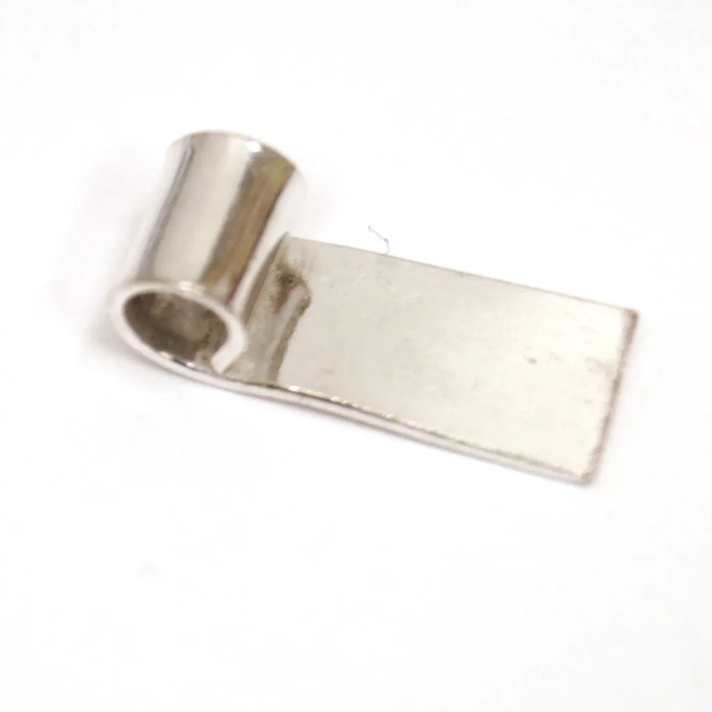 Colgante Tubo Pequeño Chapado en Plata para Joyería en Vitrofusión - 5pzas