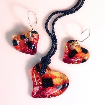 Molde (Casting) de Corazones para Aretes y Dije (Heart Trio Holey)