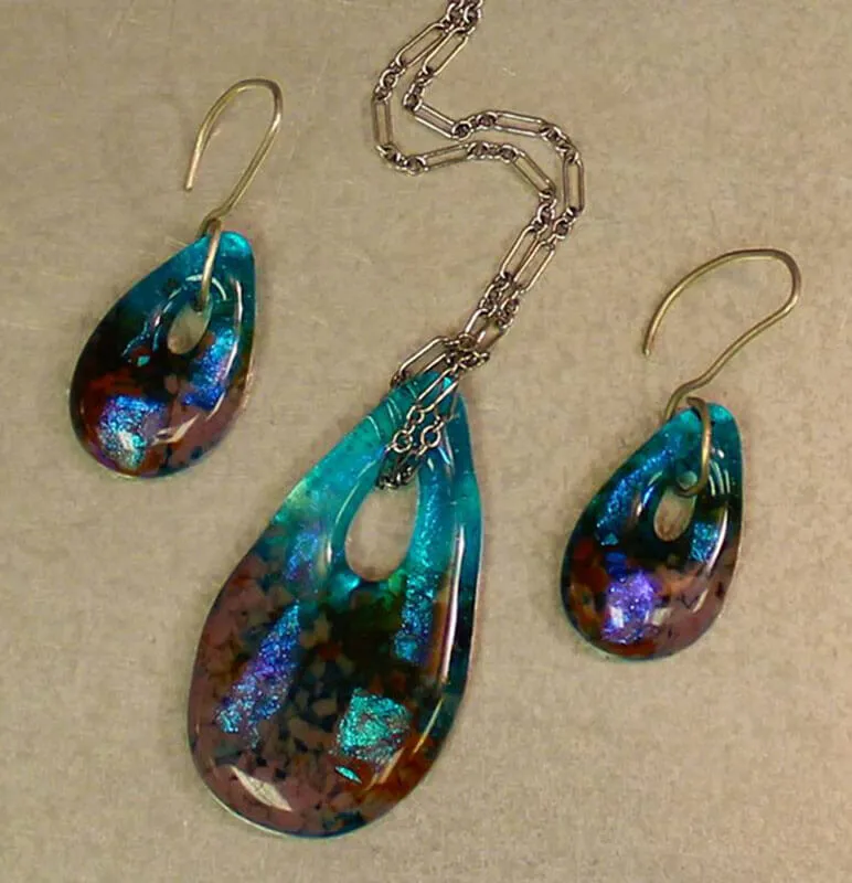 Molde (Casting) Trio de Gotas para Aretes y Dije en Vitrofusión
