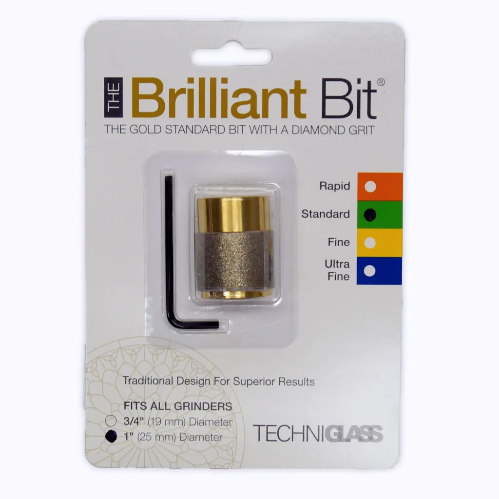 Piedra / Fresa / Cabezal Diamantado Brilliant Bit - 1" para Pulidora de Vidrio