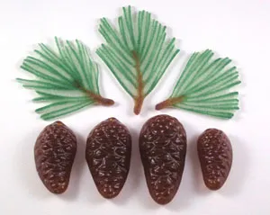 Molde Doble Cara de Piñas y Ramas de Pino Colour de Verre para Vitrofusión