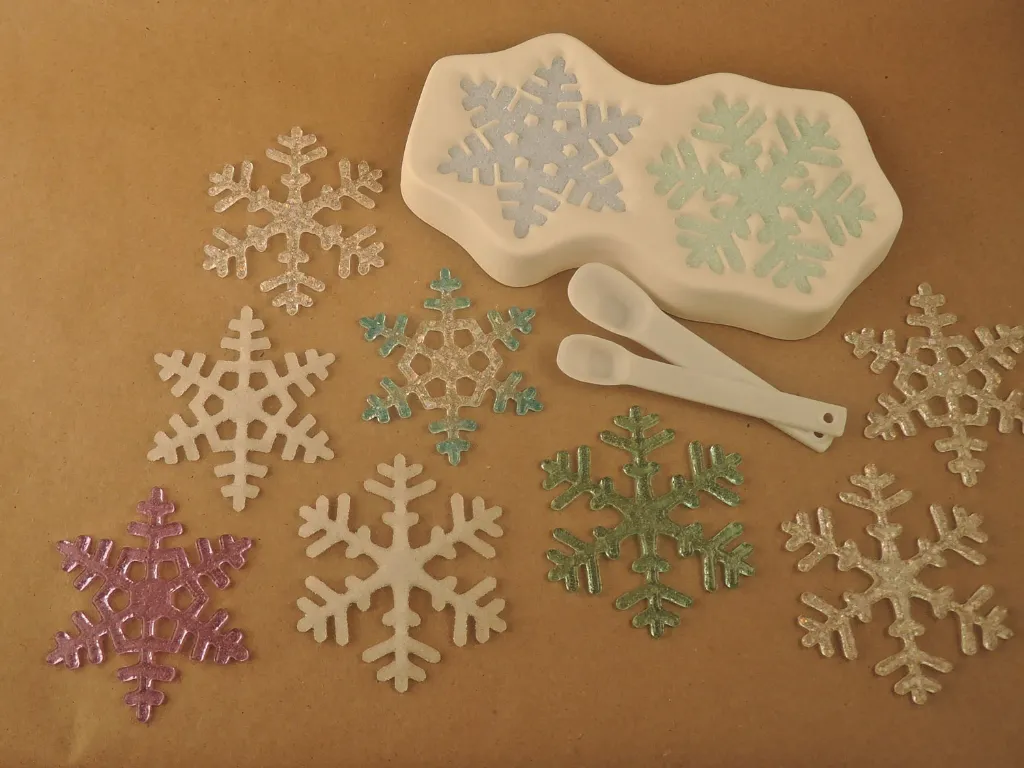 Molde Copos de Nieve de 3-3/4" (Snowflakes) Colour de Verre para VitrofusiónMolde Copos de Nieve de 3-3/4" (Snowflakes) Colour de Verre para Vitrofusión