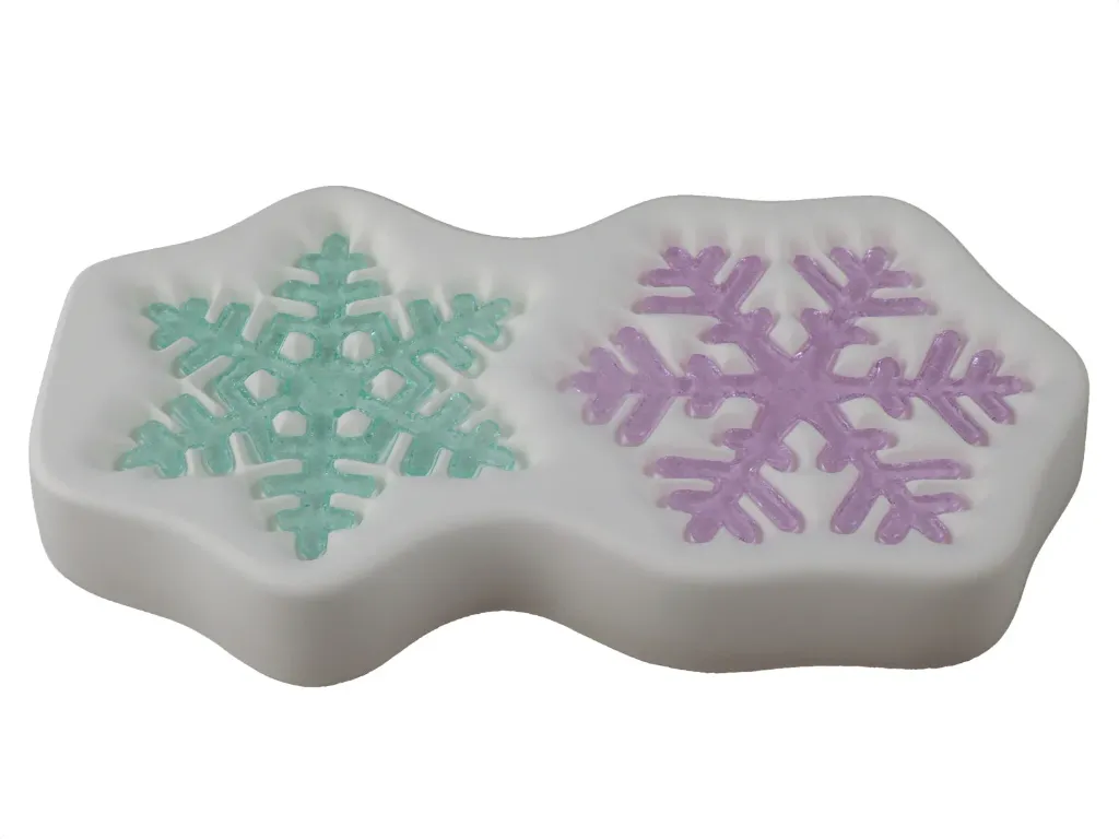 Molde Copos de Nieve de 3-3/4" (Snowflakes) Colour de Verre para Vitrofusión