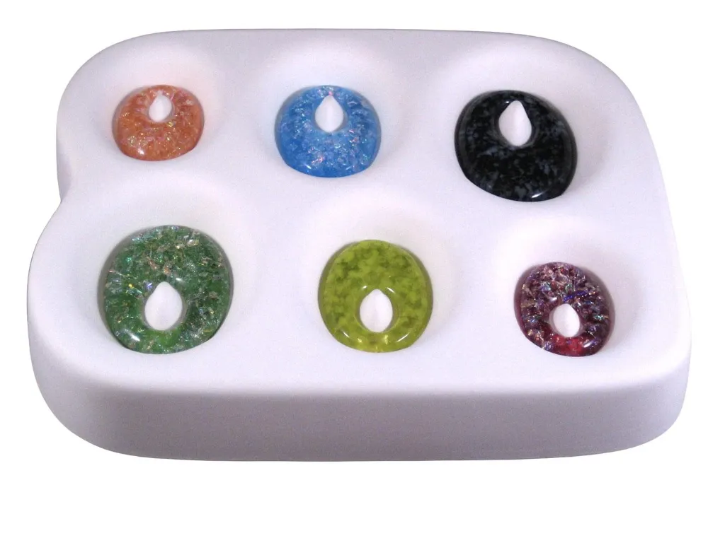 Molde Colour de Verre para 6 Dijes Ovalados para Vitrofusion