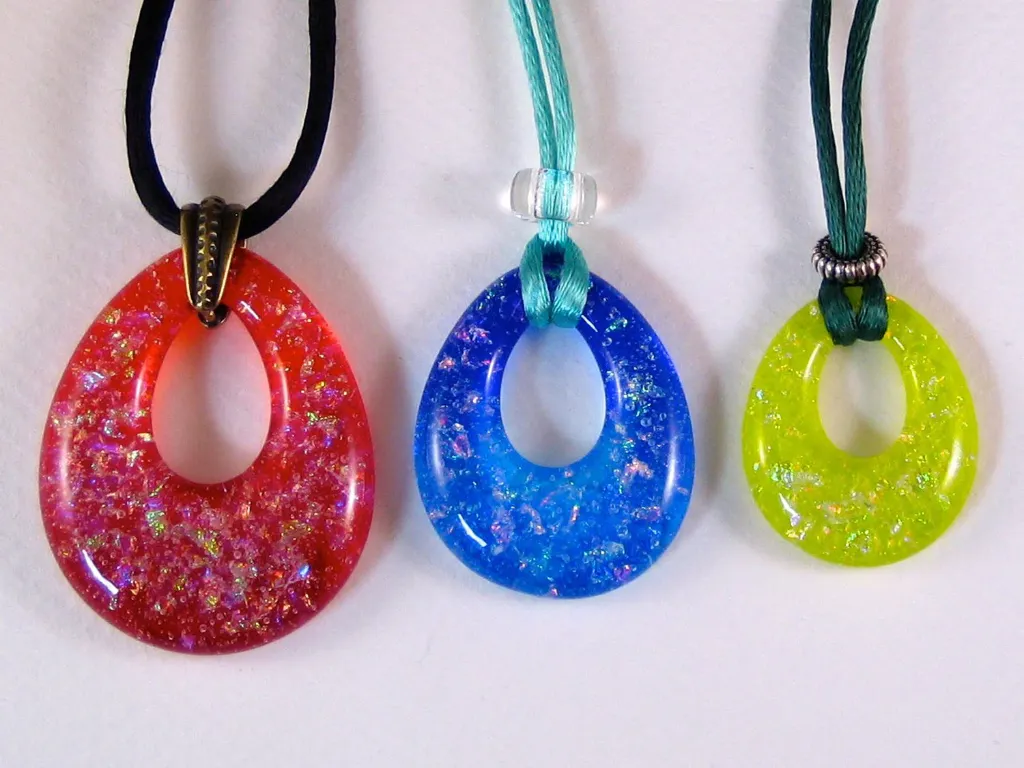 Molde Colour de Verre Forma de Gota (Offset Teardrop Pendants) para Joyeria en Vitrofusión