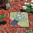 Molde Cuadrado Huella para Jardín  (Stepping Stones) de Vitromosaico