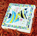 Molde Cuadrado Huella para Jardín  (Stepping Stones) de Vitromosaico