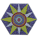 Molde Hexagonal Huellas para Jardín  (Stepping Stones) de Vitromosaico