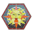 Molde Hexagonal Huellas para Jardín  (Stepping Stones) de Vitromosaico