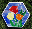 Molde Hexagonal Huellas para Jardín  (Stepping Stones) de Vitromosaico
