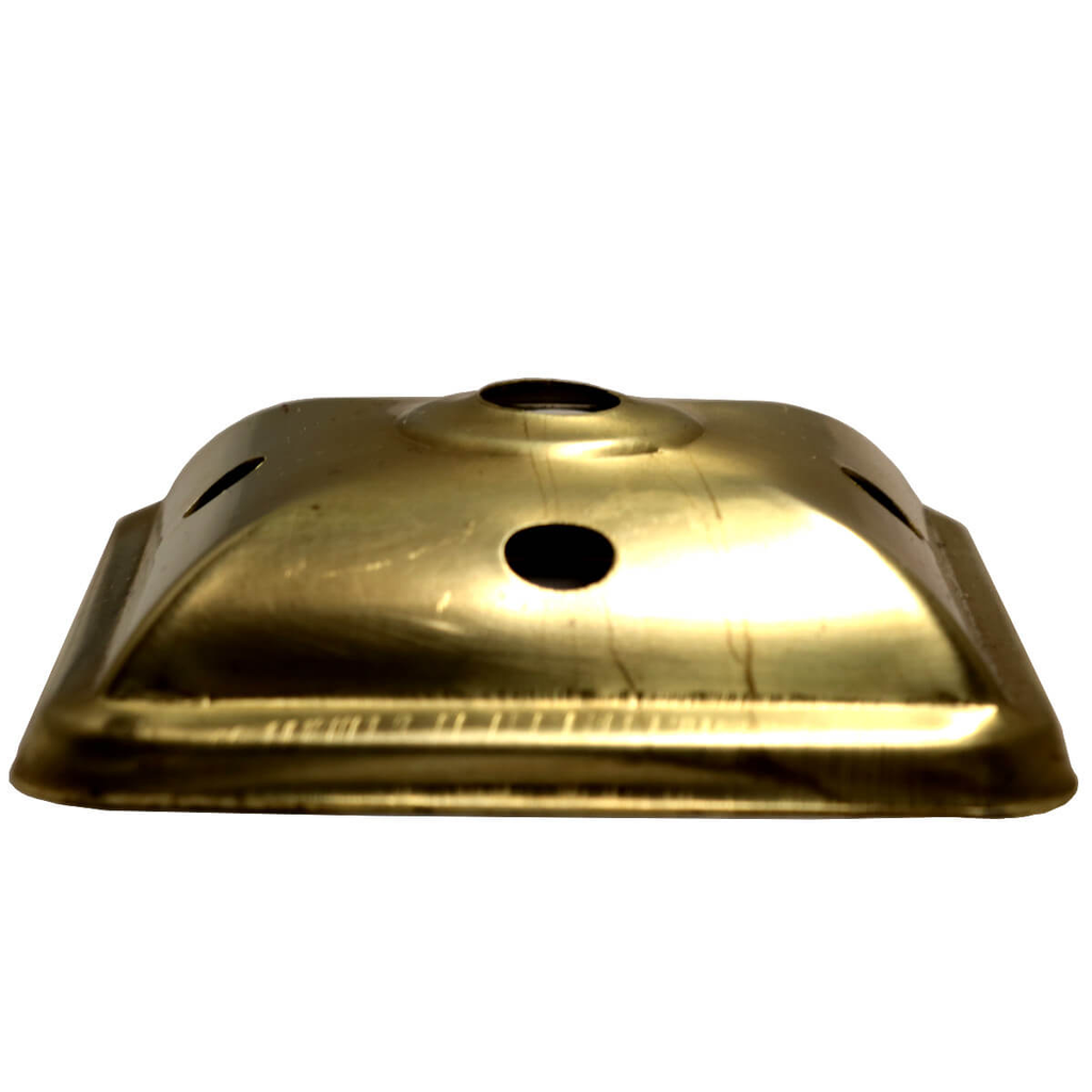 Tapa Cuadrada (Vase Cap) para Lámparas Tiffany - 2-7/8" c/Orificios