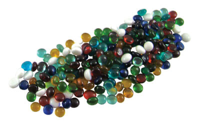Gemas (Nuggets) de Vidrio de Colores Chicas para Vitrales y Vitromosaico