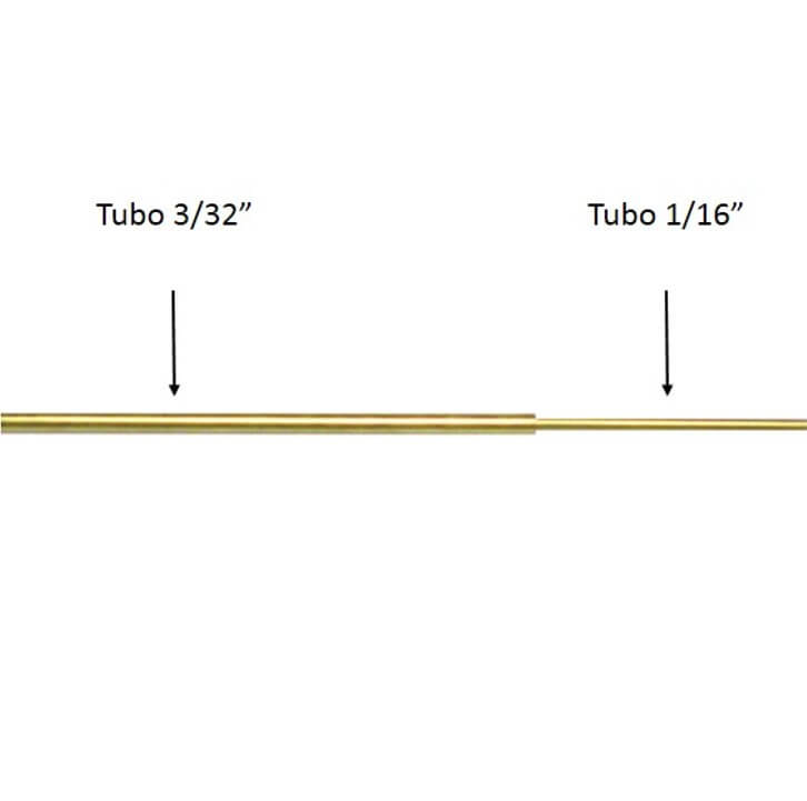 Tubo para Bisagra de Cajas de Vitral - 3/32"
