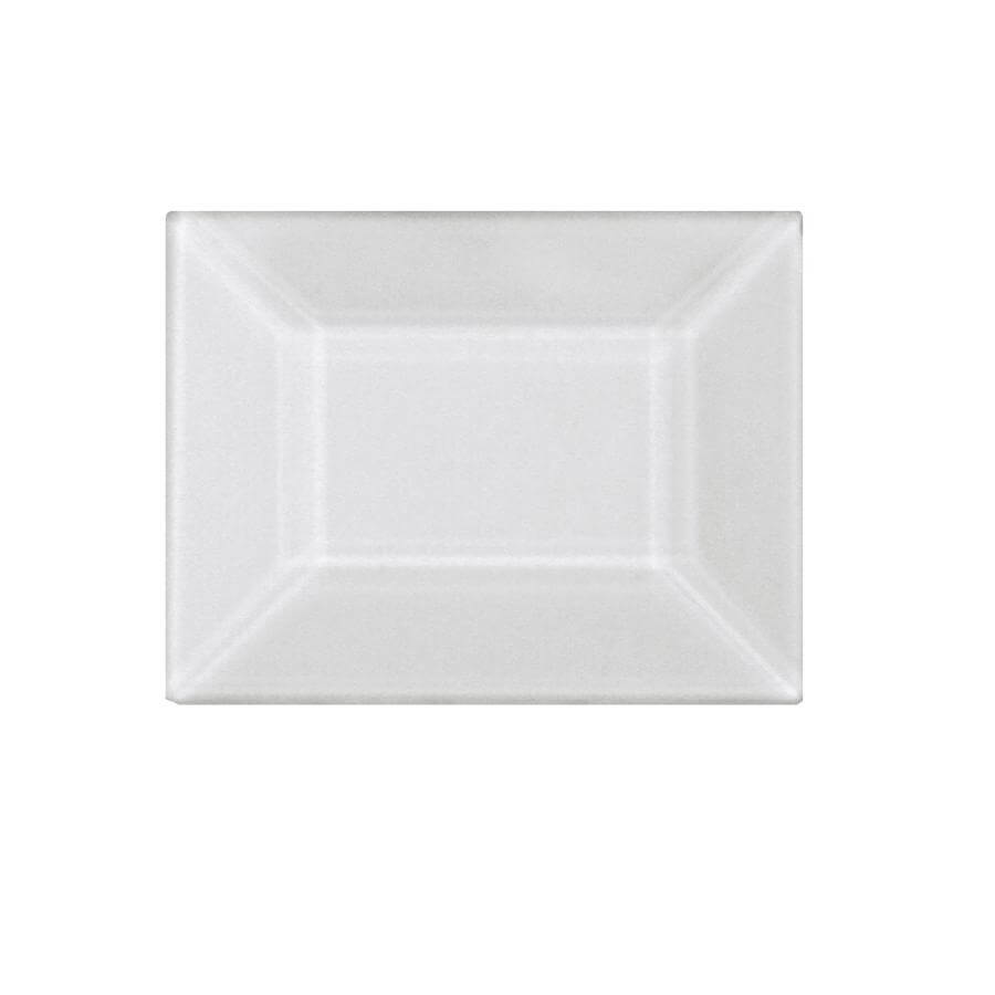 Rectángulo Biselado Vidrio Claro - 1.5" x 2" para Vitrales