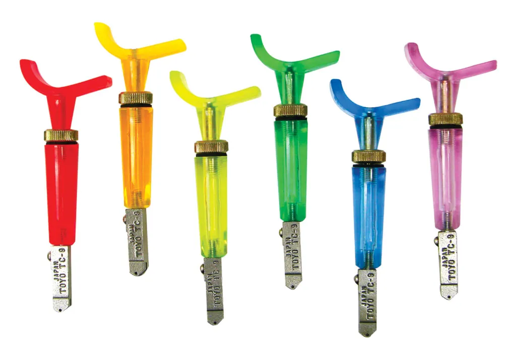 Corta Vidrio Toyo Thomas Grip Supercutter TC-9PR para Vitrales, Vitrofusión y Vitromosaico