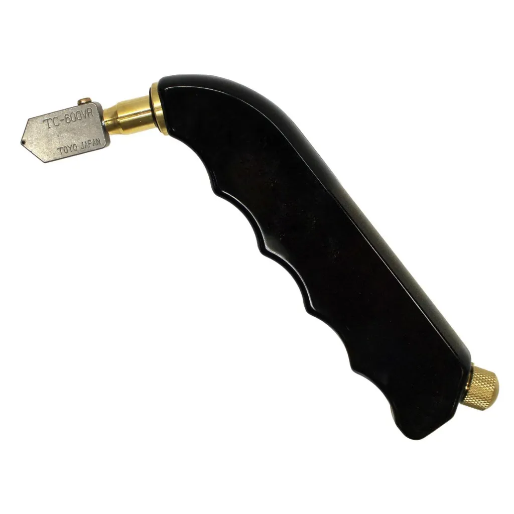 Corta Vidrio Toyo Pistol TAP Wheel Mango Negro TC-600SVB (TAP) para Vidrio Grueso y Vitrofusión