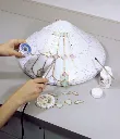 Alfileres con Cabeza de Vidrio para Armado de Lámparas, Vitral y Costura – Resistentes al Calor - 40 pzas