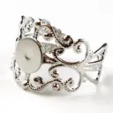 Anillos Ajustables de Filigrana Chapado en Plata – 10pzas