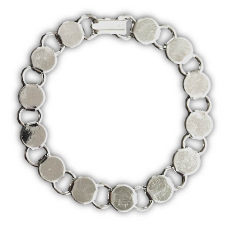 [799005] Brazalete de Discos Chapado en Plata - 2pzas