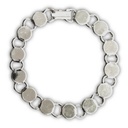 Brazalete de Discos Chapado en Plata - 2pzas
