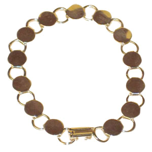 Brazalete de Discos Chapado en Oro - 2pzas